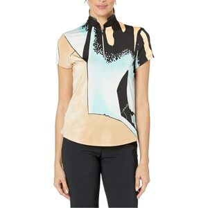 Jamie Sadock thunderbird print Abstract Print Women's golf Top small W16